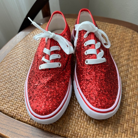Red Glitter Sneakers - Size 6 - Picture 3 of 11
